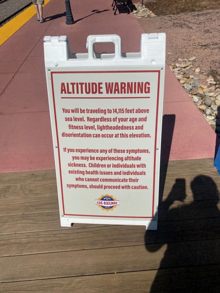 road trip altitude warning cog railway