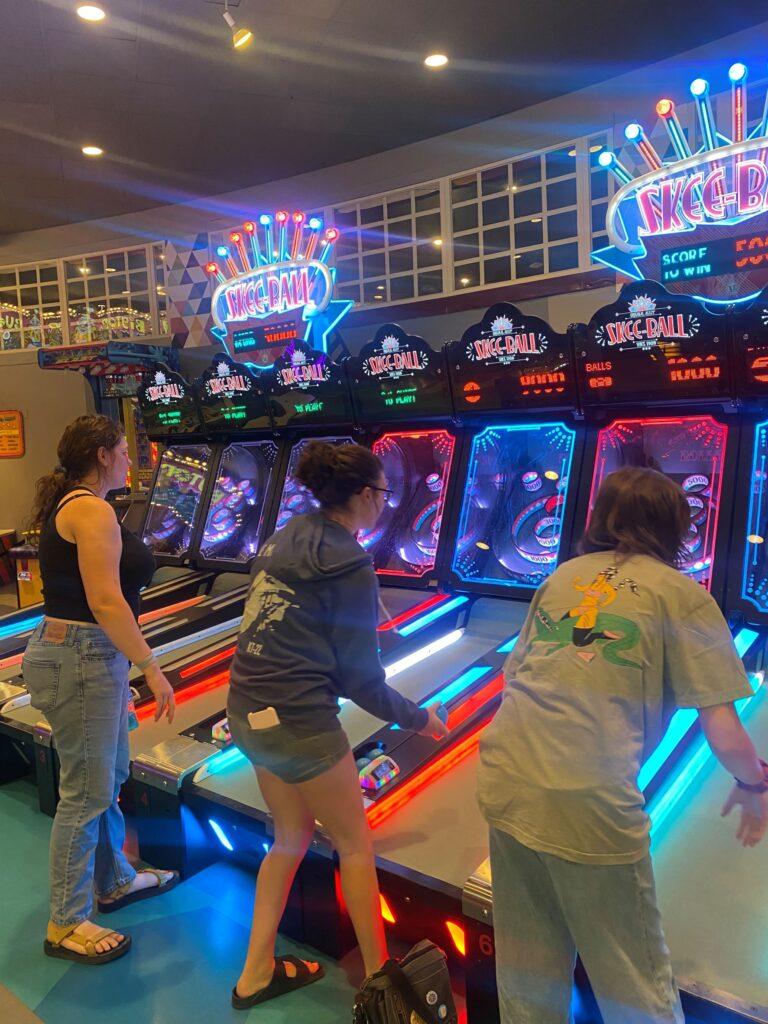 Lake Tahoe- Skee ball the girls