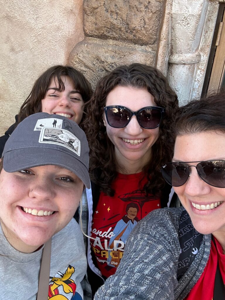 H happy girls at Disneyland